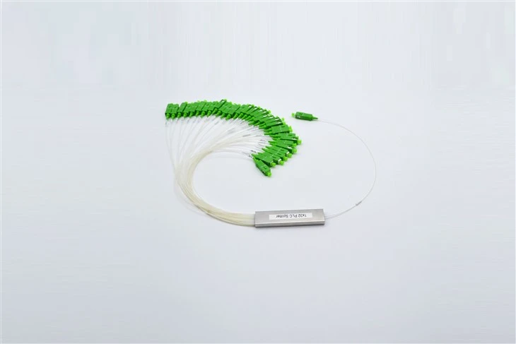 1X32 PLC Fiber Splitter, Stålrör, Bare Fiber 250μm, SC APC, Singlemode